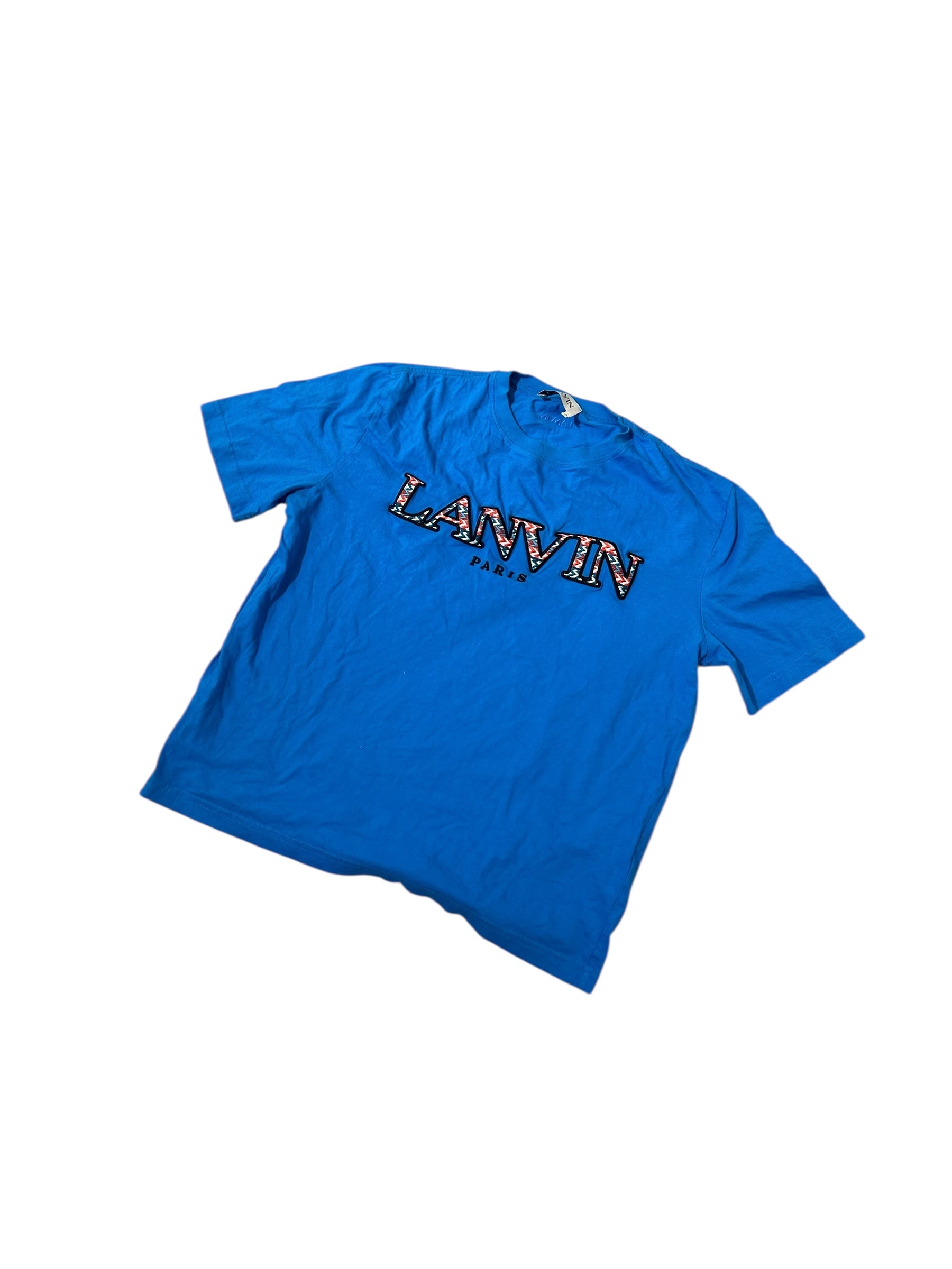 Lanvin Curb Logo Tee Blue