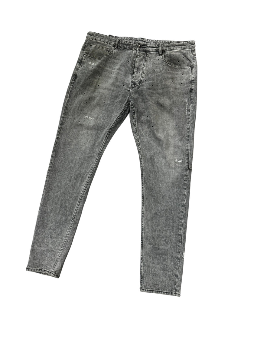 Ksubi Denim Grey Rhinestone