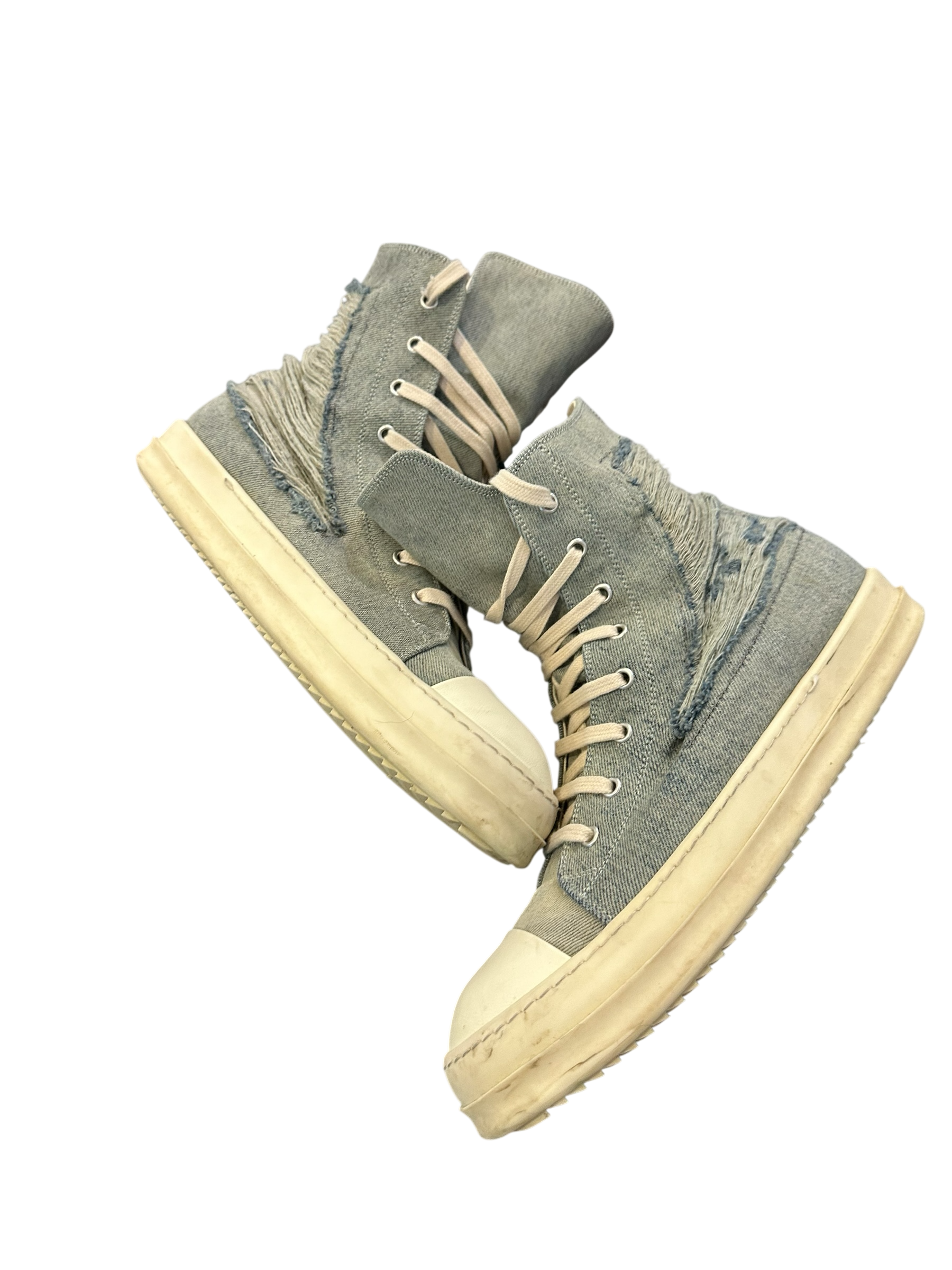 Rick Owen’s DRKSHDW Distressed Denim Sky Milk