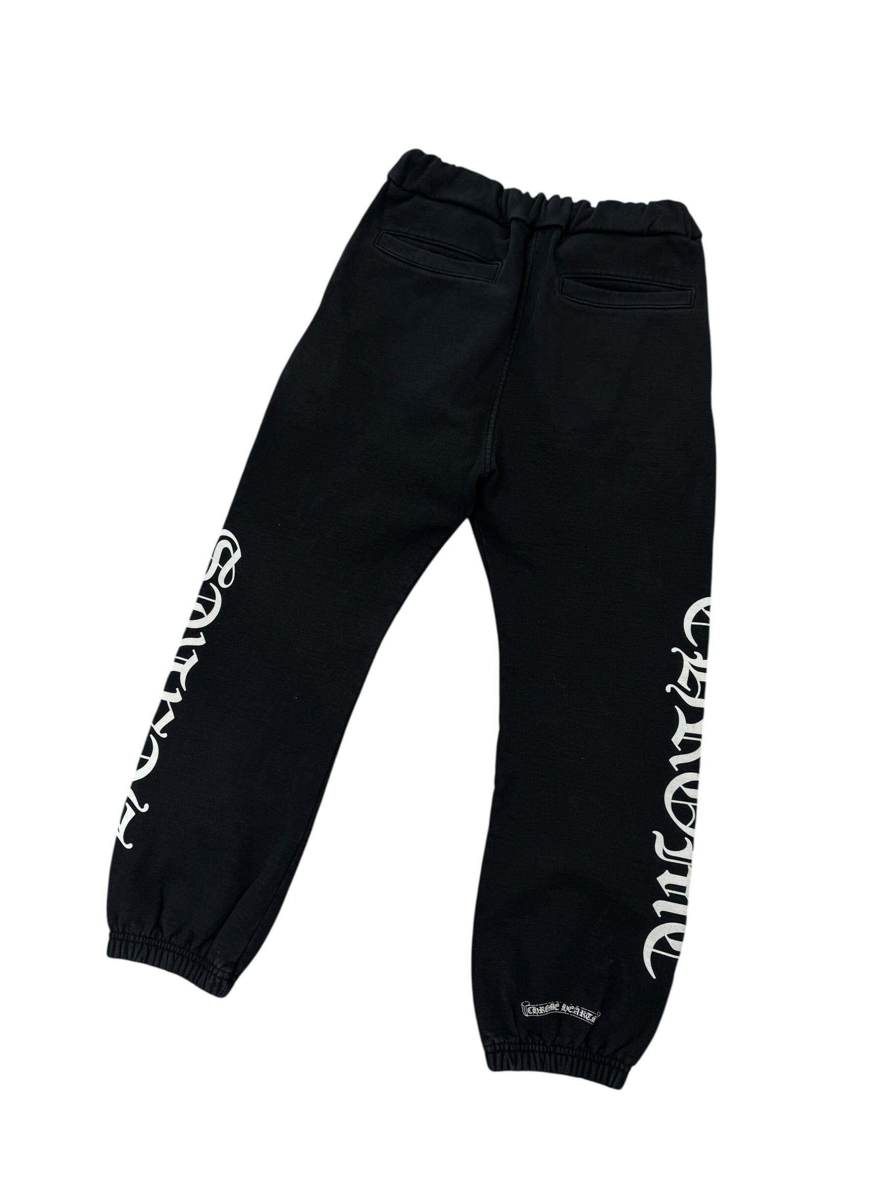 Chrome Hearts Scroll Logo Black Sweatpants