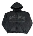 Godspeed Studded OG Logo Hoodie Black Wash
