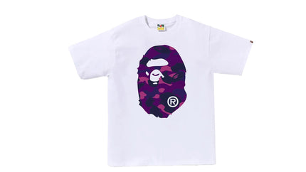 BAPE Color Camo Big Ape Head Tee White/Purple
