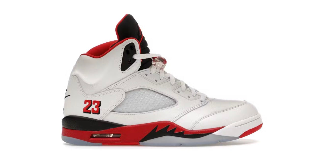Jordan 5 Retro Fire Red Black Tongue (2025)