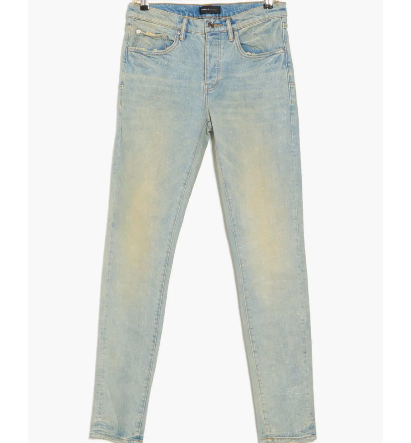 Purple Brand Glitter Dirty Light Indigo Jeans