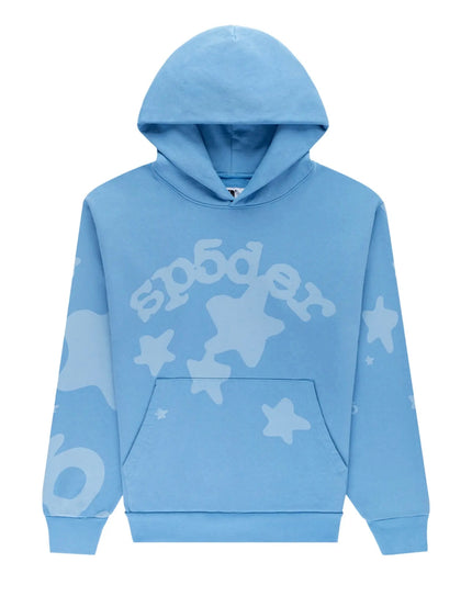 Sp5der Beluga Hoodie Light Blue