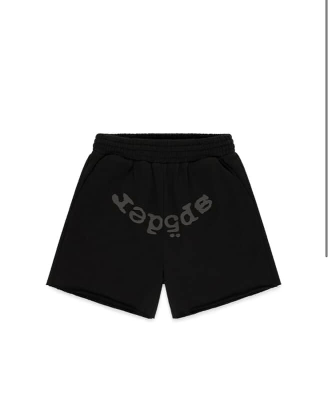 Sp5der OG Web Black Shorts