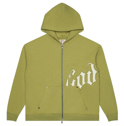 Godspeed OG Logo Zip Up Hoodie Guacamole