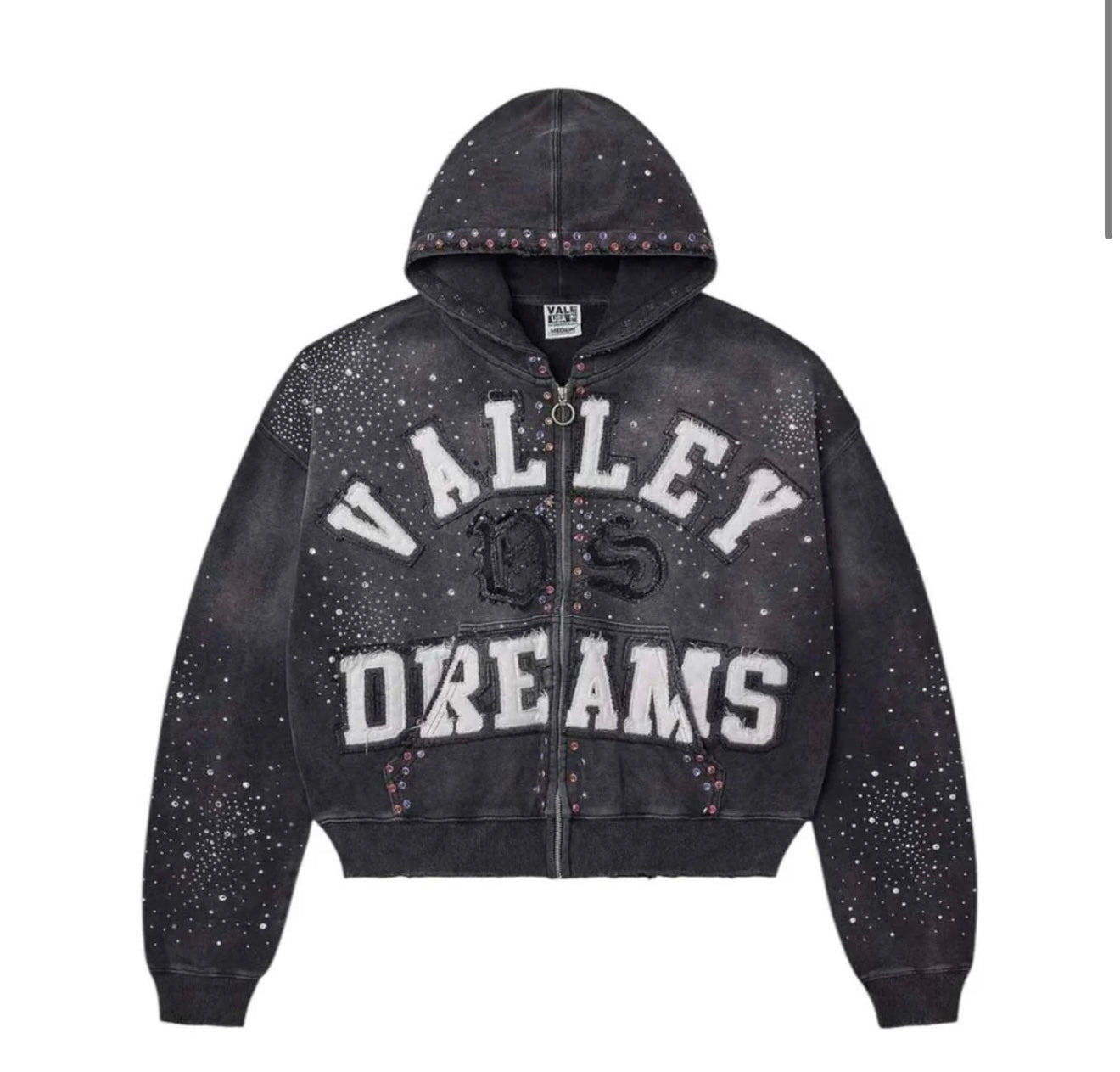 Vale Classico Zip Up Hoodie Black