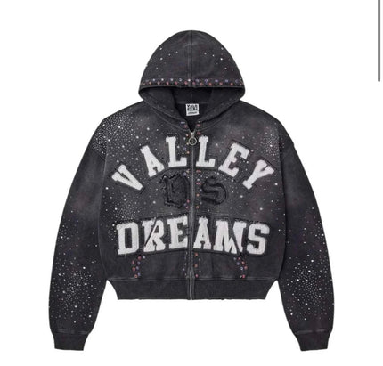 Vale Classico Zip Up Hoodie Black