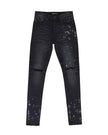 Purple Brand Resin Knee Slit Skinny Jeans ‘Black’