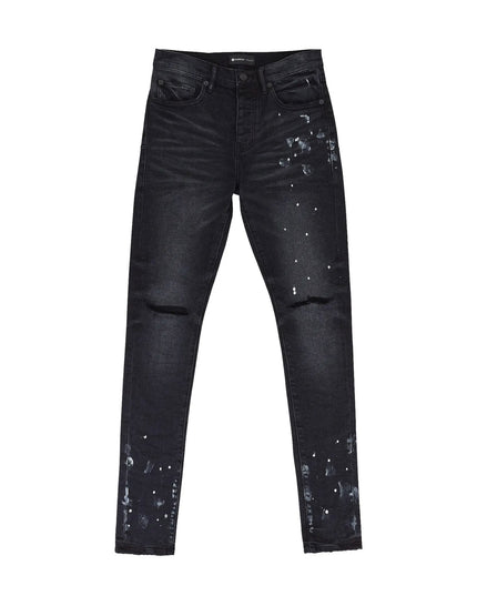 Purple Brand Resin Knee Slit Skinny Jeans ‘Black’