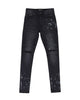 Purple Brand Resin Knee Slit Skinny Jeans ‘Black’