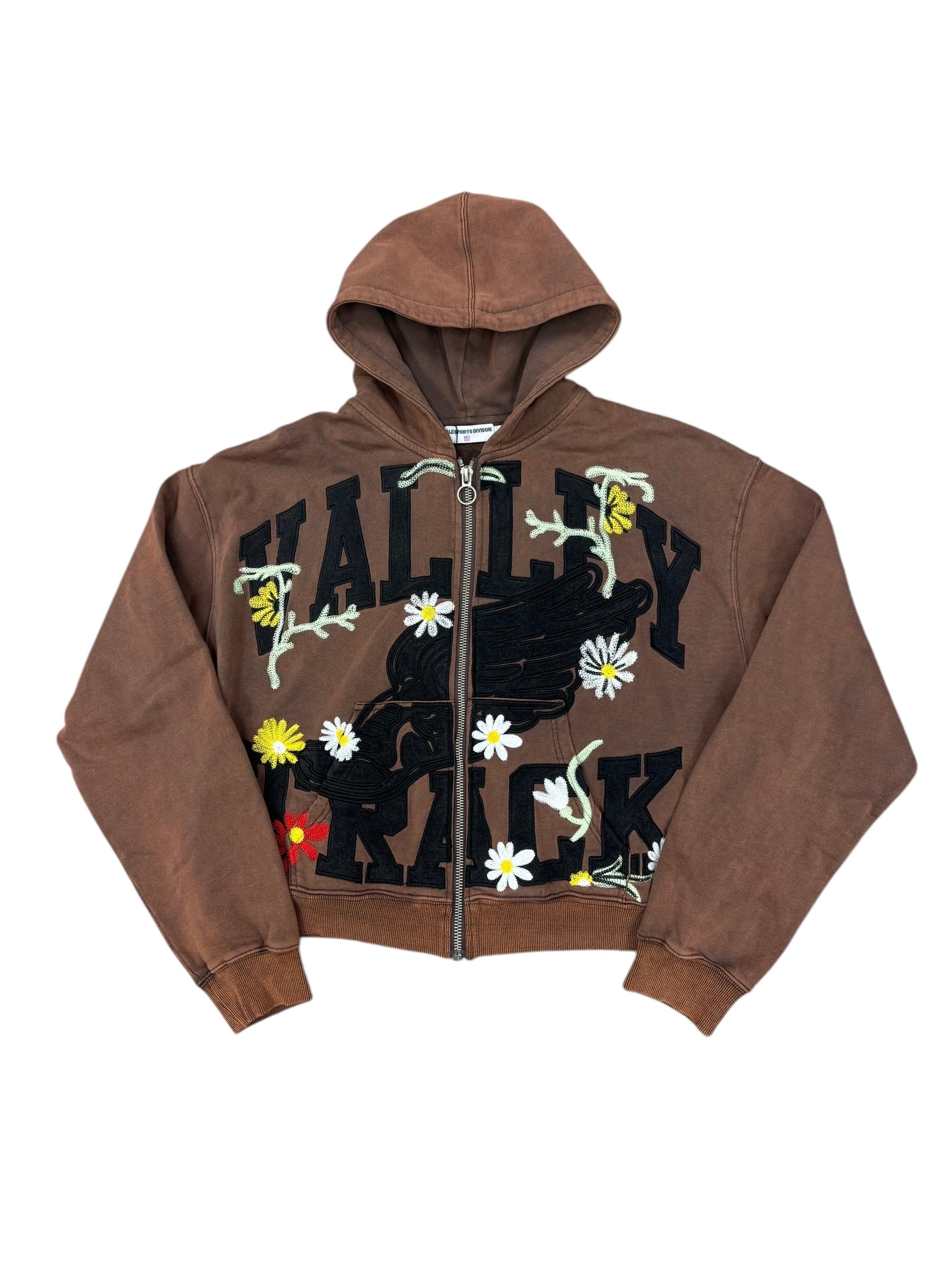 Vale Garden Zip Up Hoodie Brown