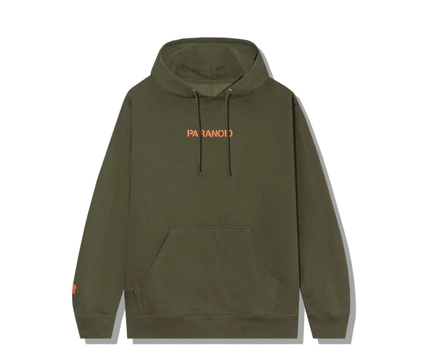 Anti Social Social Club x Undefeated Paranoid Hoodie Olive