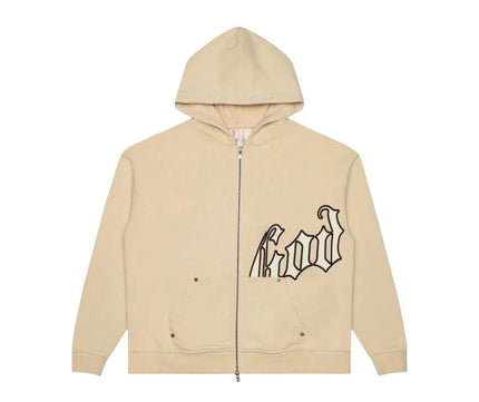 Godspeed OG Logo Zip Up Hoodie Bone