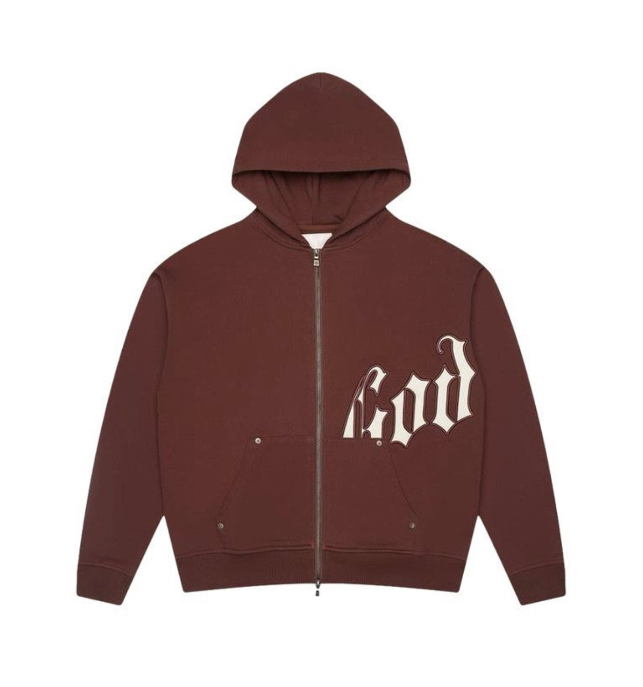 Godspeed OG Logo V2 Zip Up Hoodie Brown