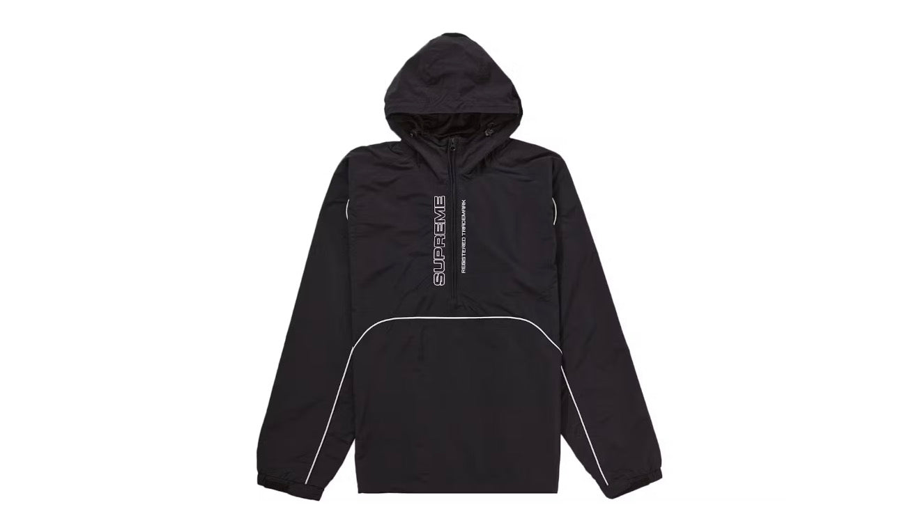 Supreme Paneled Half Zip Pullover Black