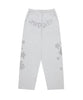 Sp5der Rhinestone Beluga V2 Heather Grey Sweatpants