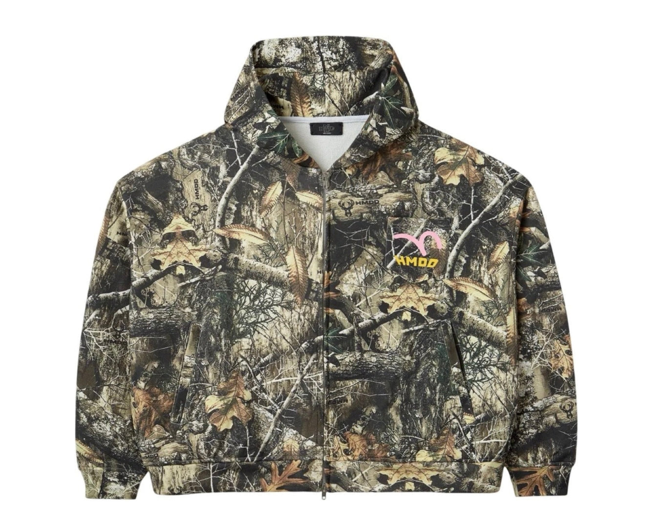 HMDD Multi Pocket Camo Zip Up Hoodie