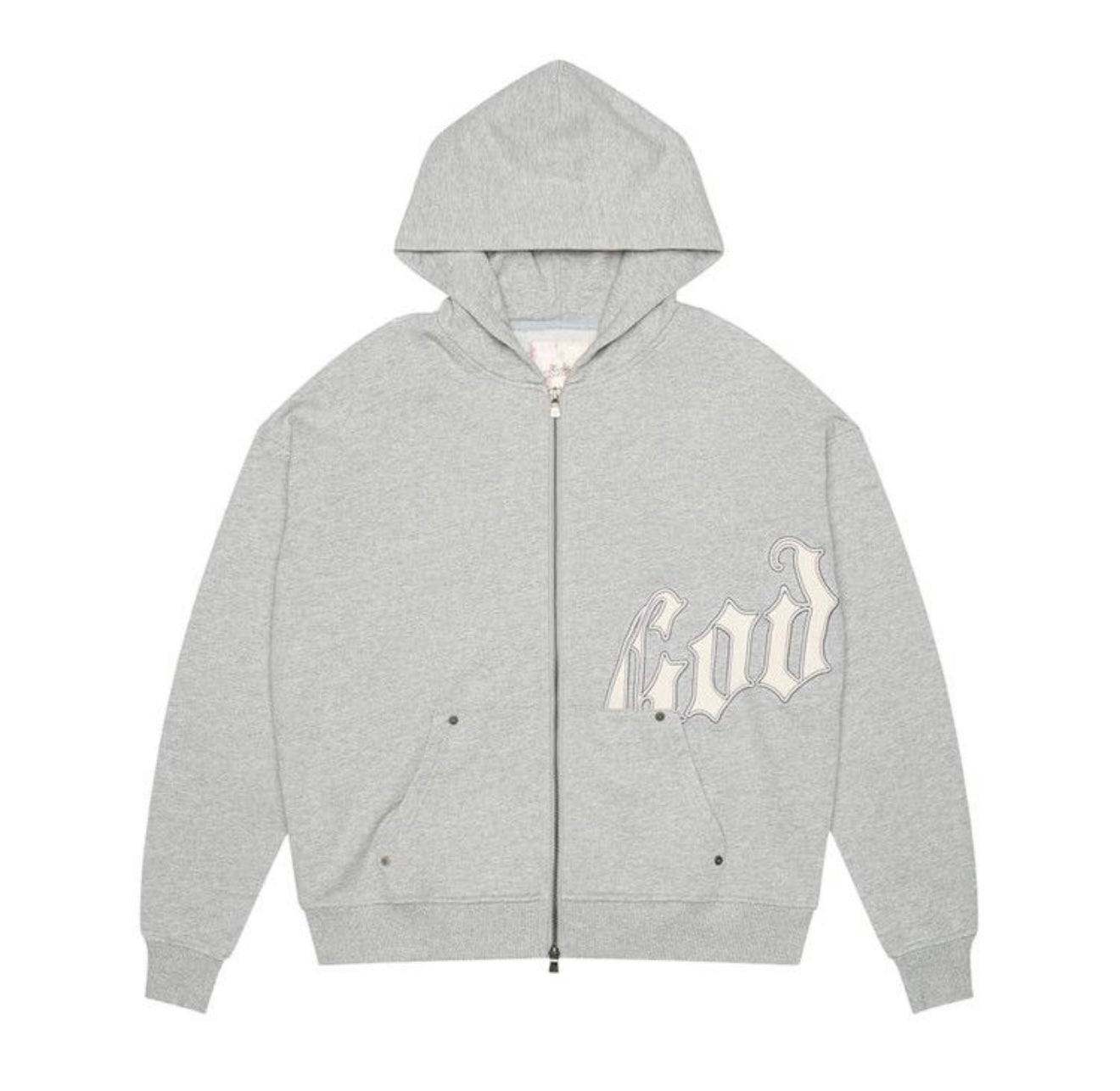 Godspeed OG Logo V2 Zip Up Hoodie Heather Grey