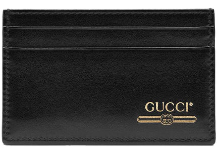 Gucci Leather Card Case with Gucci Logo (4 Card Slot) Black