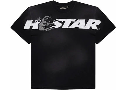 Hellstar Cartoon Logo Glitter Logo T-shirt Black