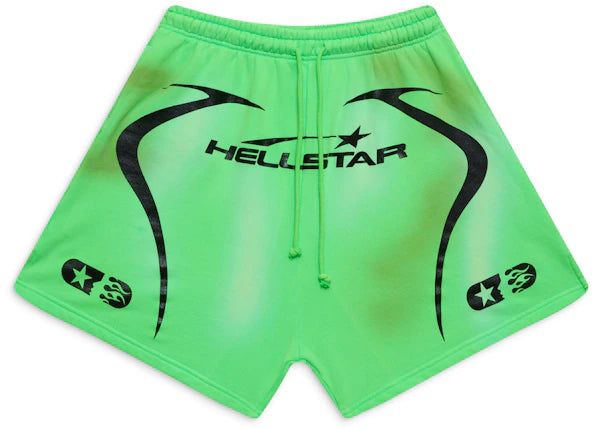 Hellstar Warm Up Shorts Neon Green