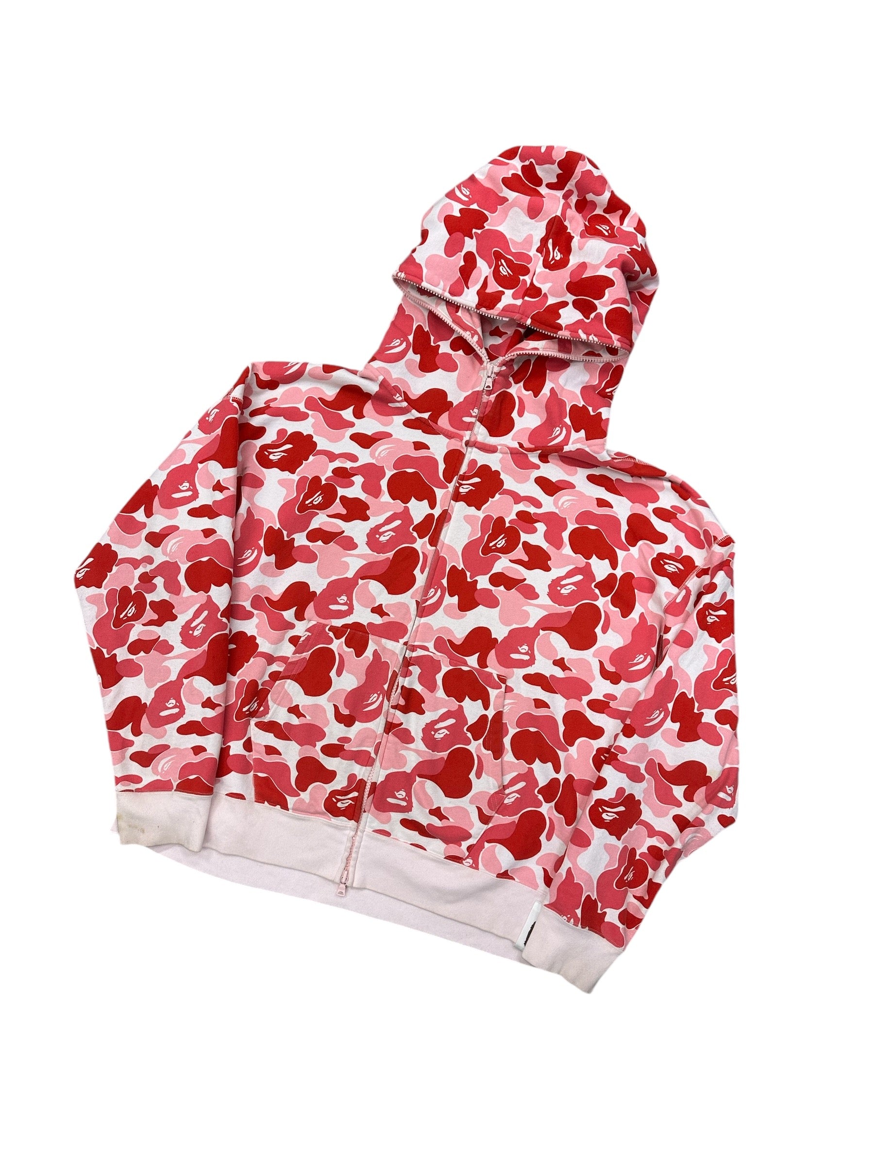 BAPE Giant ABC Camo Full Zip Hoodie Pink