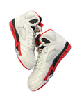 Jordan 5 Retro Fire Red Black Tongue (2025)