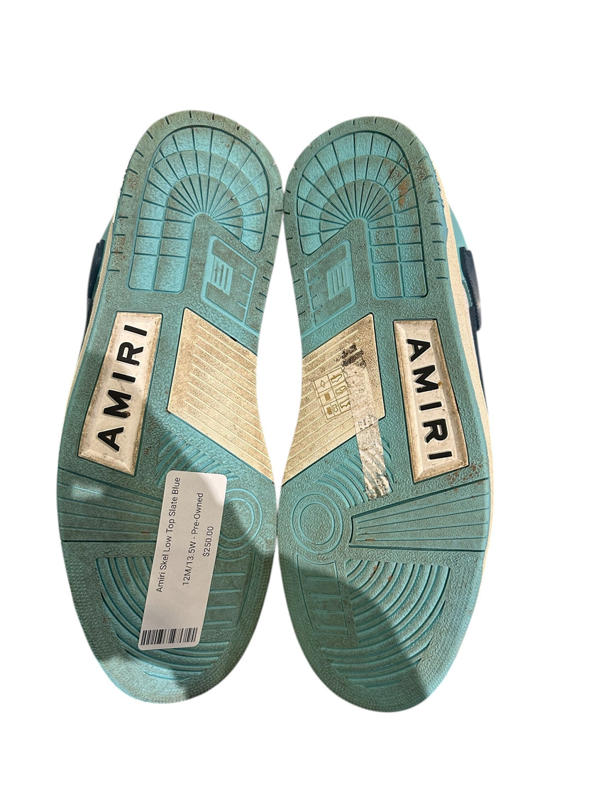 Amiri Skel Low Top Slate Blue