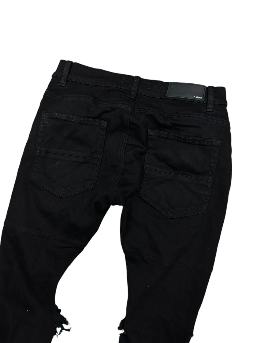 Amiri Knee Blowout Denim Black