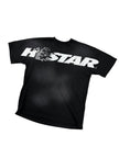 Hellstar Cartoon Logo Glitter Logo T-shirt Black