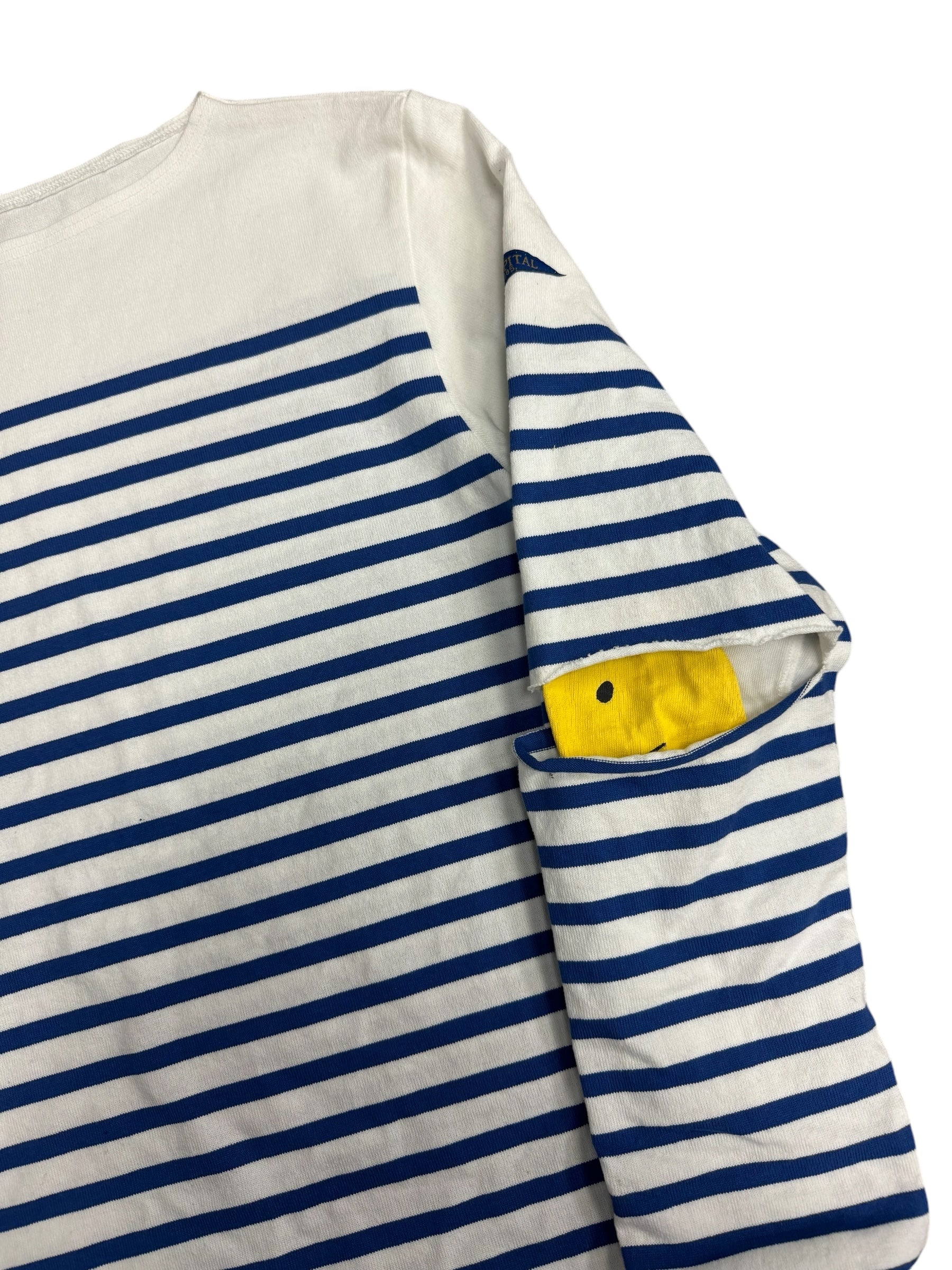 Kapital Striped Long Sleeve Cut Smiley