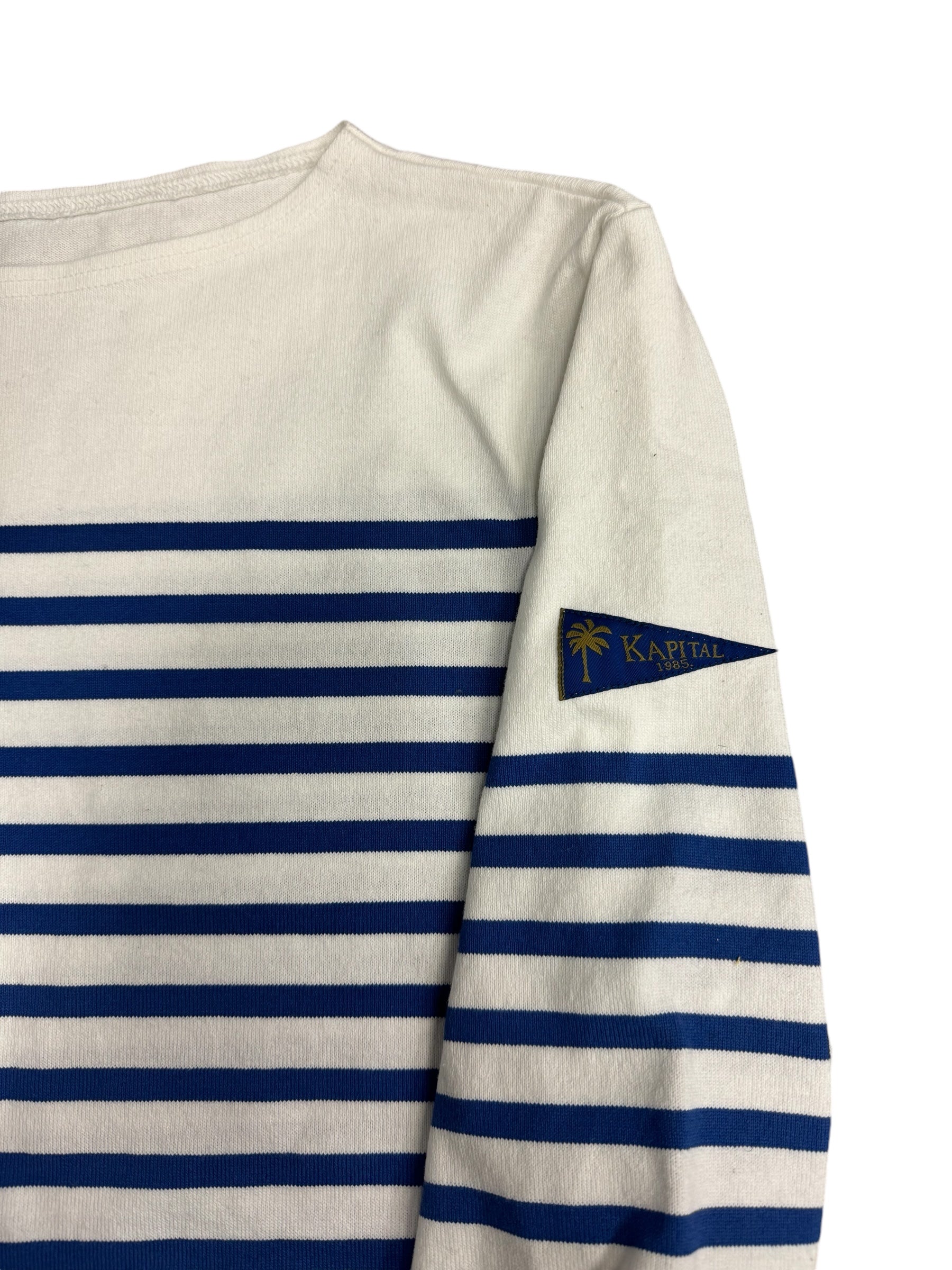 Kapital Striped Long Sleeve Cut Smiley