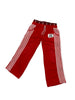 Riches Stop Nothing Double Waisted Pinstriped Sweatpants Red