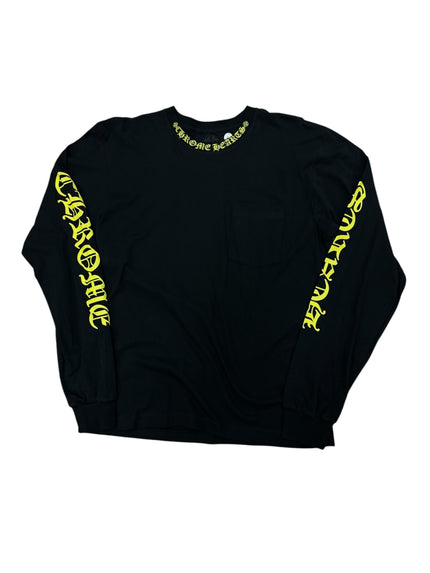 Chrome Hearts Neck Script Long Sleeve Neon