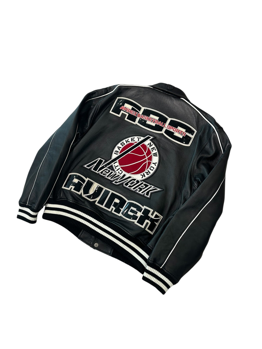 Avirex NY Basketball Leather Jacket
