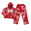 Prestige Rhinestone Sweatsuit Red