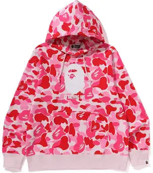 BAPE ABC Camo Pullover Hoodie Pink