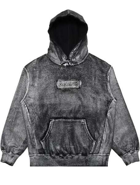 Supreme MM6 Mason Margiela Foil Box Logo Hooded Sweatshirt Black