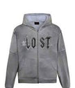 Lost Intricacy Rhinestone Zip Up Grey