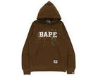 BAPE Paint Splatter Pullover Hoodie Brown