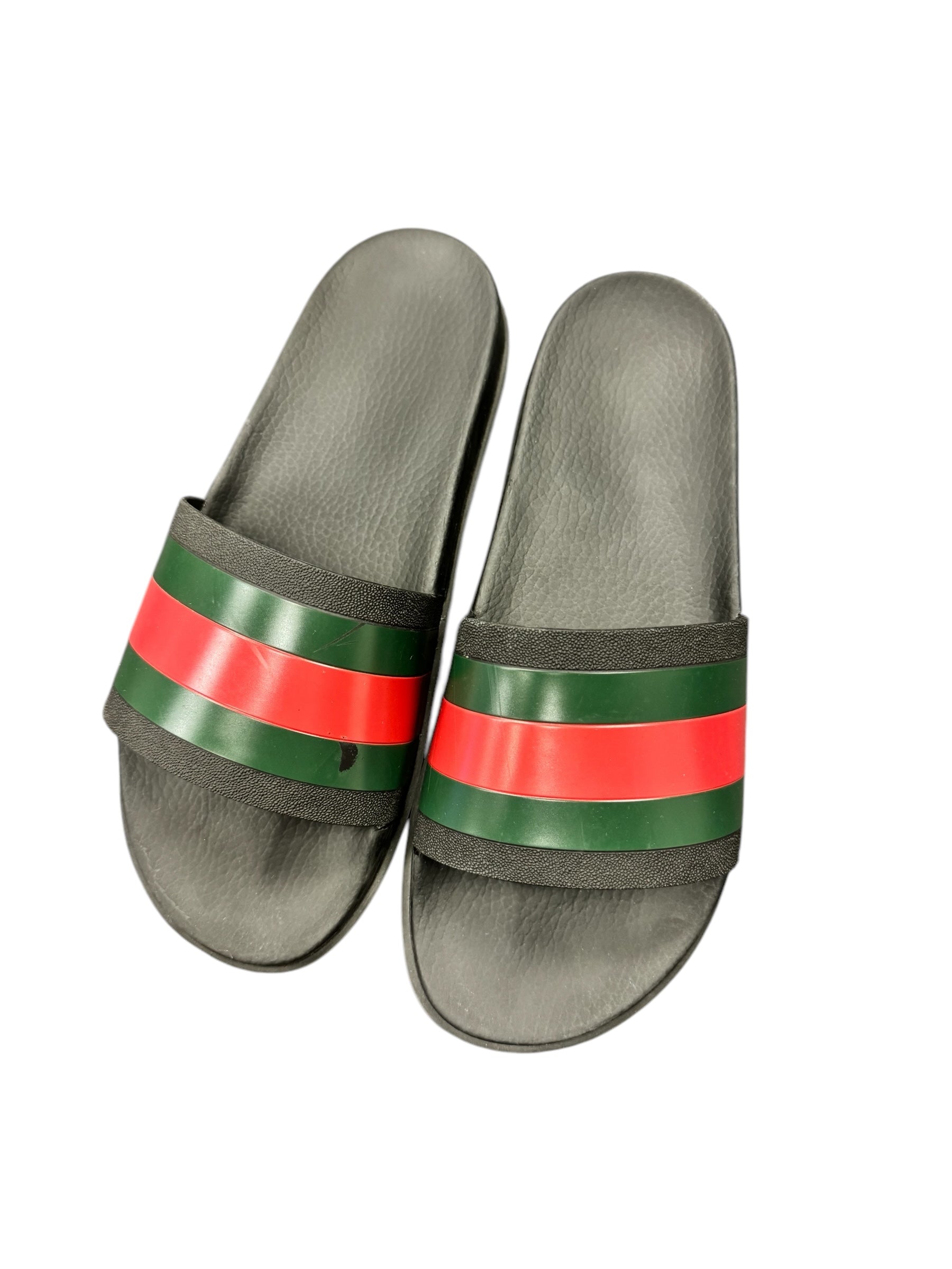Gucci Rubber Slides Red Green