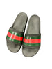 Gucci Rubber Slides Red Green