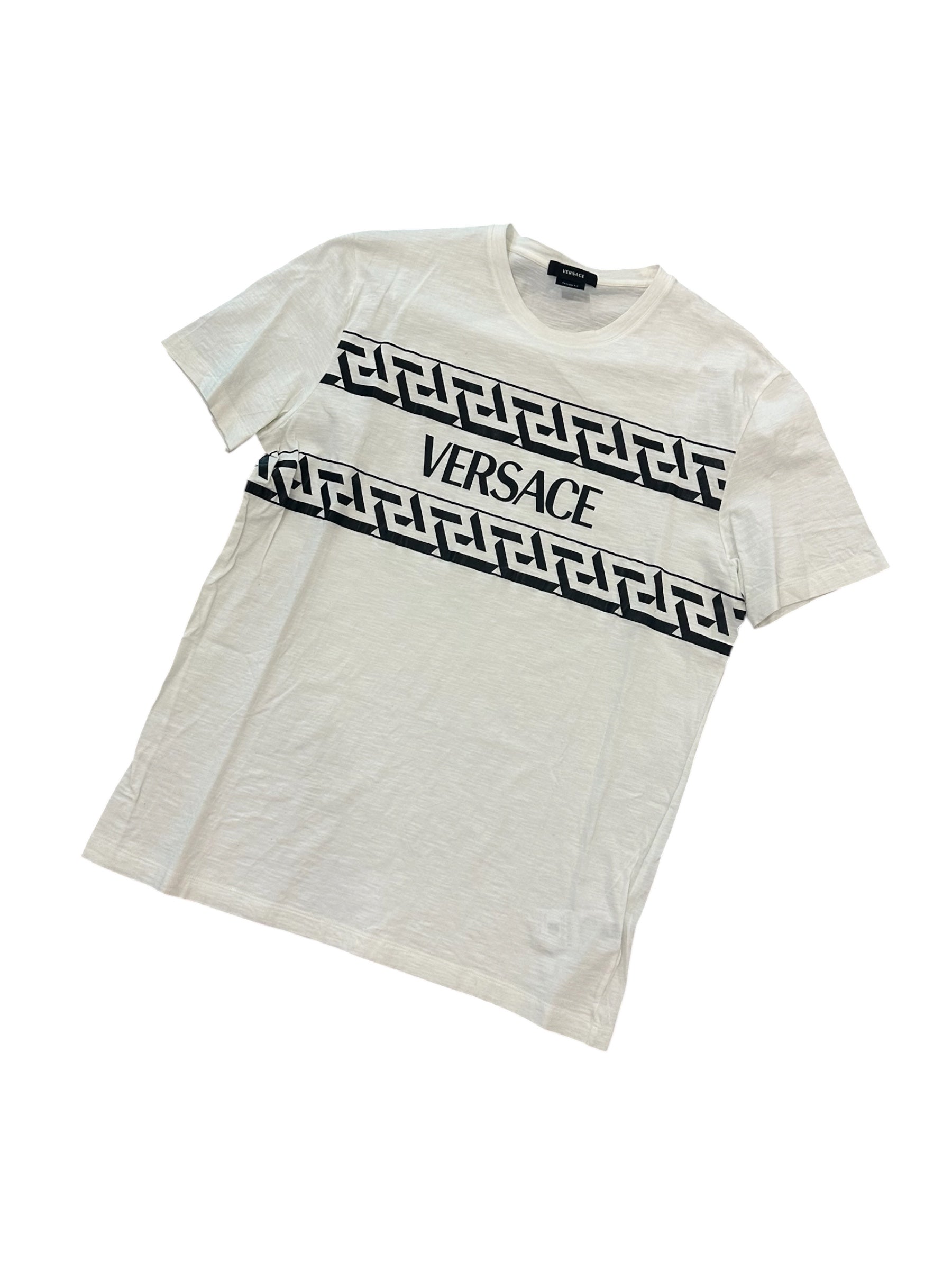 Versace Basic Abstract Logo Tee White