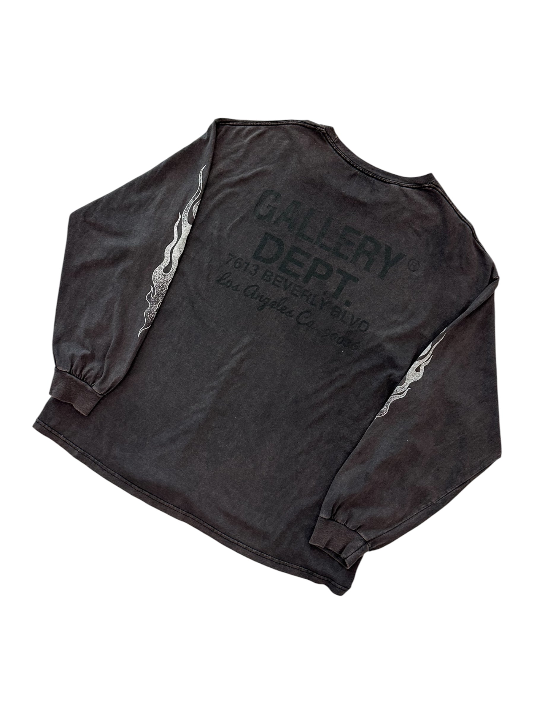 Gallery Dept. Flames L/S T-Shirt Black