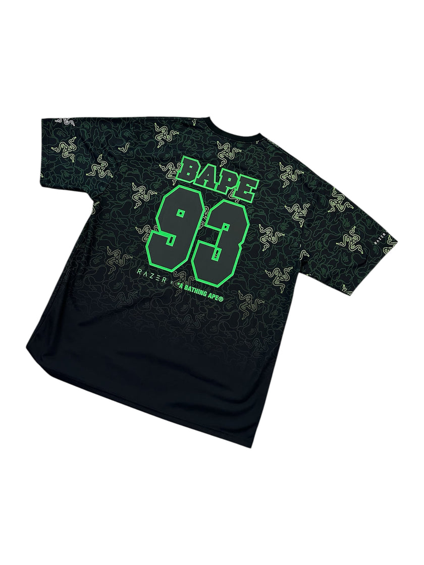BAPE x Razer Neon Camo Team Tee Green