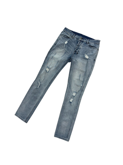Ksubi Van Winkle Light Wash Distressed Denim