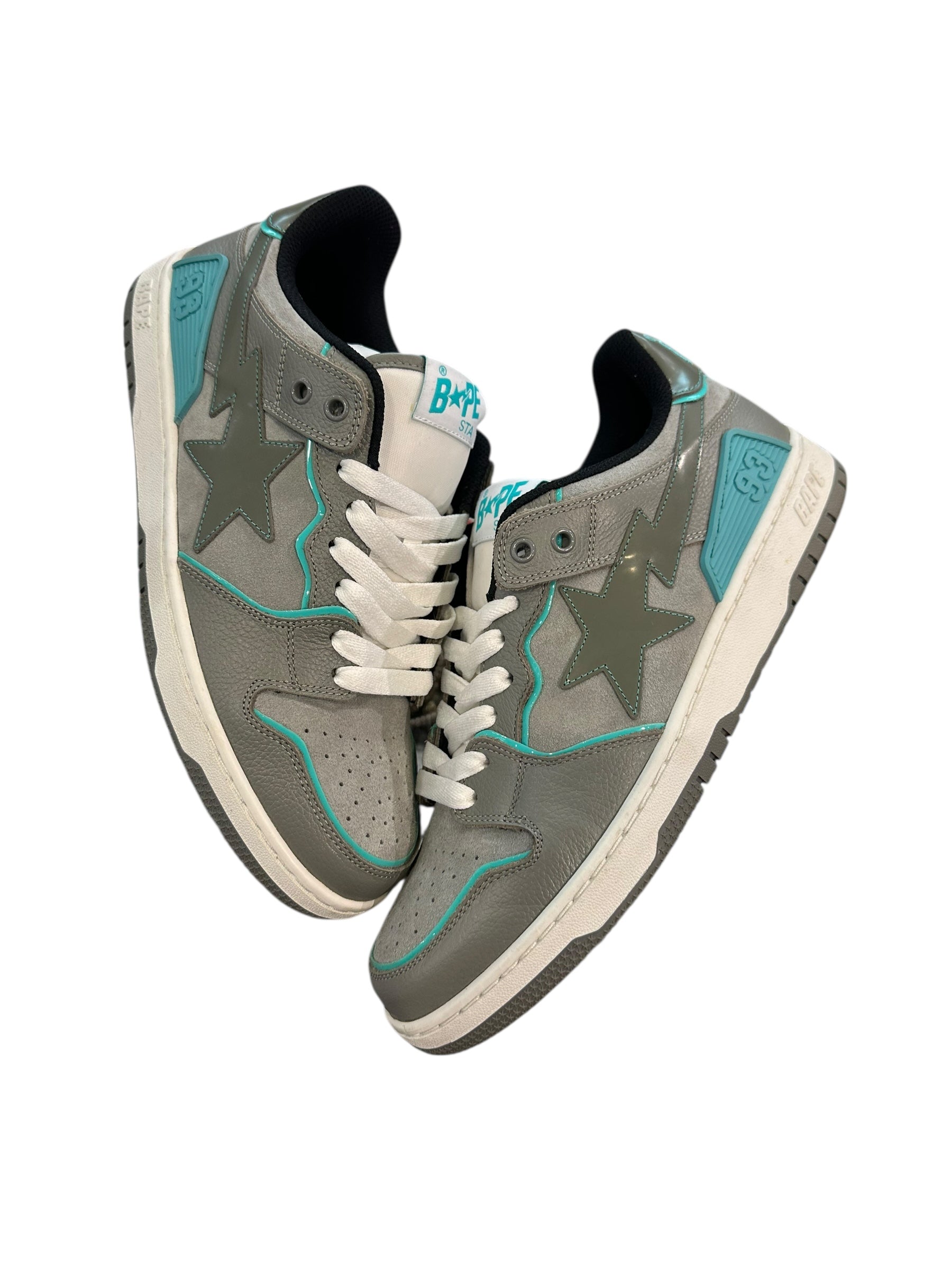 A Bathing Ape Bape Sk8 Grey Turquoise
