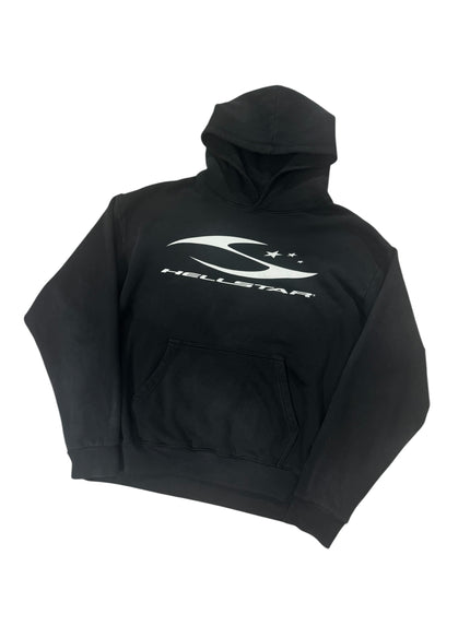 Hellstar Cursive Logo Hoodie Black
